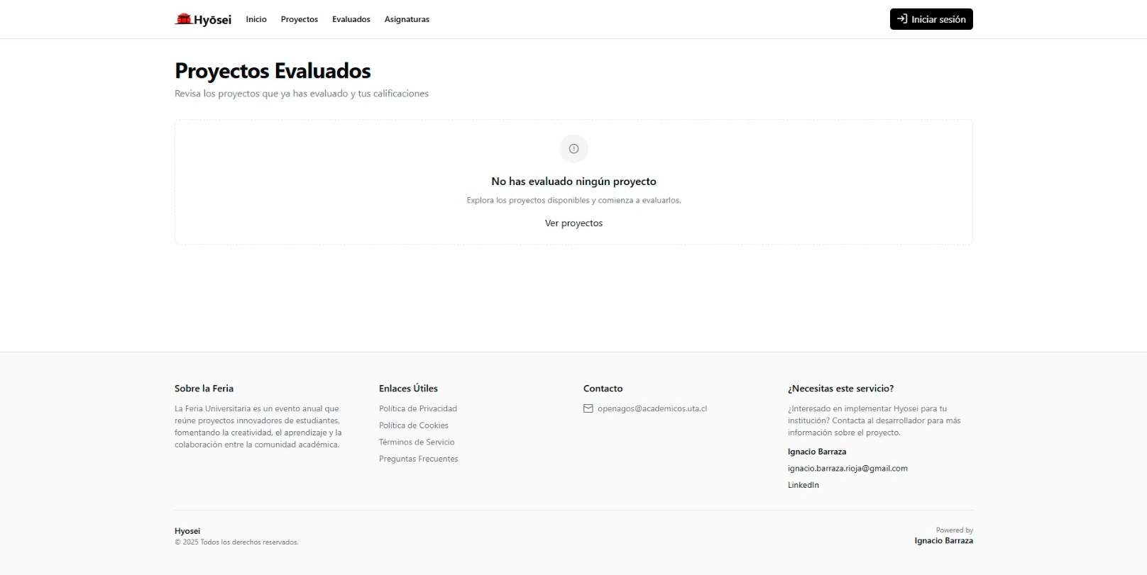 Hyōsei – Academic Evaluation Platform screenshot 3