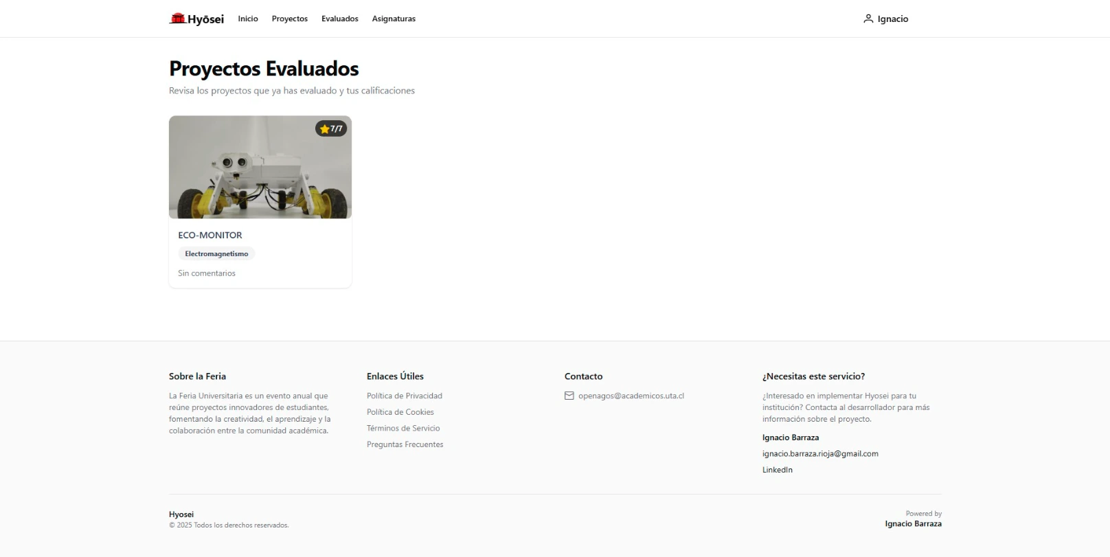 Hyōsei – Academic Evaluation Platform screenshot 4