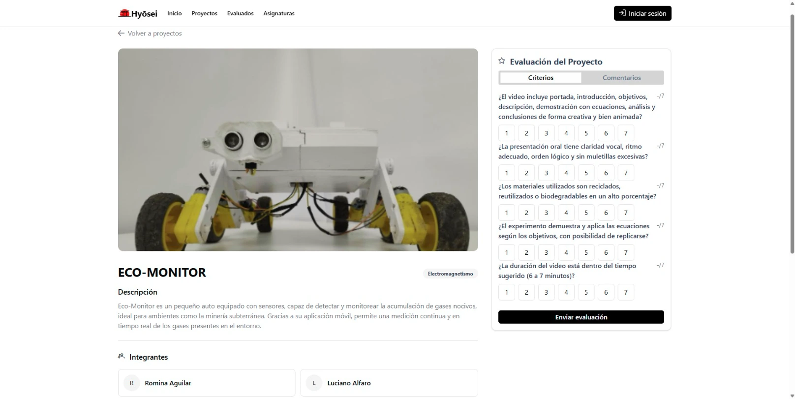 Hyōsei – Academic Evaluation Platform screenshot 5