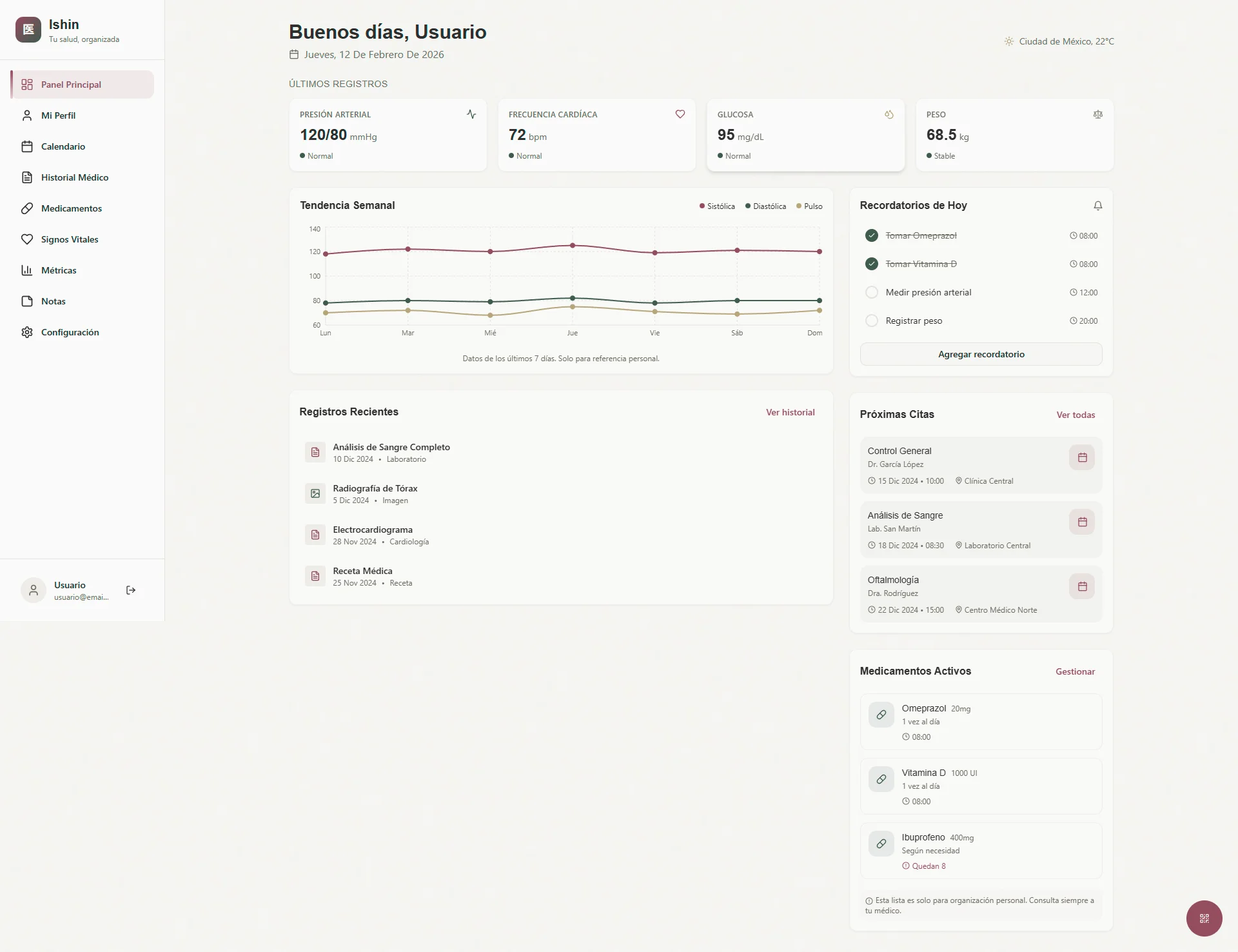 Ishin – Personal Medical Record Application screenshot 4